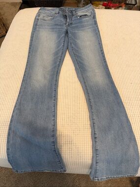 American Eagle Light Blue  Bootcut Jeans for Women